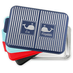 Striped w/ Whales Aluminum Baking Pan with Lid (Personalized)