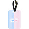 Striped w/ Whales Metal Luggage Tag w/ Multiple Names