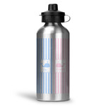 Striped w/ Whales Water Bottles - 20 oz - Aluminum (Personalized)