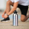 Striped w/ Whales Aluminum Water Bottle - Silver LIFESTYLE