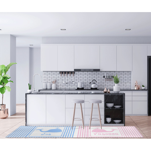 Striped w/ Whales Area Rug Sizes