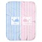 Striped w/ Whales Baby Swaddling Blanket (Personalized)