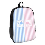 Striped w/ Whales Kids Backpack (Personalized)
