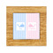 Striped w/ Whales Bamboo Trivet with Ceramic Tile Insert (Personalized)
