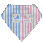 Striped w/ Whales Bandana Bib (Personalized)