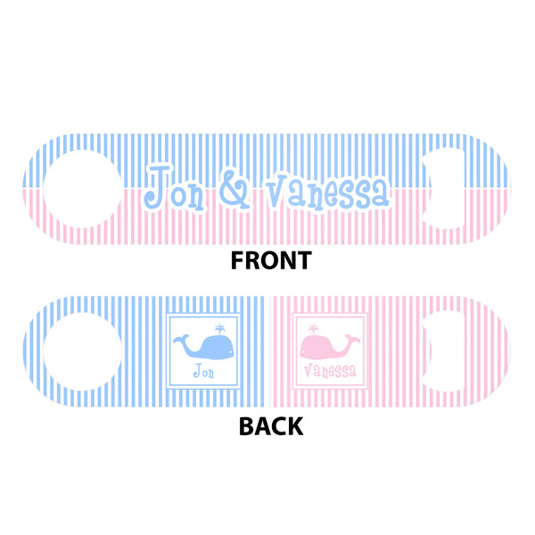 Striped w/ Whales Bar Bottle Opener - White - Approval