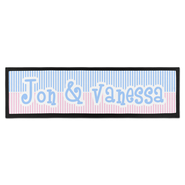 Custom Striped w/ Whales Bar Mat (Personalized)