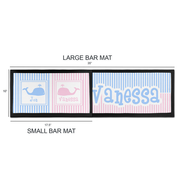 Striped w/ Whales Bar Mats - Sizing Chart