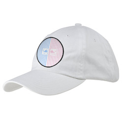 Striped w/ Whales Baseball Cap - White (Personalized)