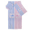 Striped w/ Whales Bath Towel Set - 3 Pcs (Personalized)