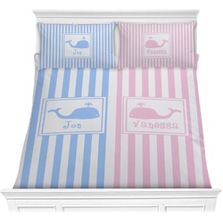 Striped w/ Whales Comforters (Personalized)