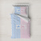 Striped w/ Whales Bedding Set- Twin XL Lifestyle - Duvet