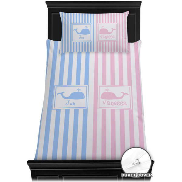 Striped w/ Whales Bedding Set (TwinXL) - Duvet