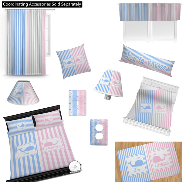Striped w/ Whales Bedroom Decor & Accessories2