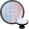 Striped w/ Whales Cabinet Knob (Black) (Personalized)