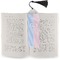 Striped w/ Whales Bookmark with tassel - In book
