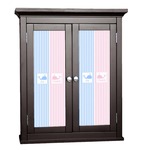 Striped w/ Whales Cabinet Decal - Custom Size (Personalized)