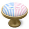 Striped w/ Whales Cabinet Knob - Gold - Side