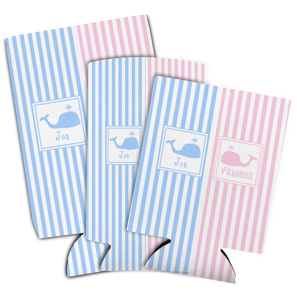 Striped w/ Whales Can Coolers - PARENT/MAIN