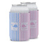 Striped w/ Whales Can Cooler (12 oz) w/ Multiple Names