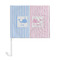 Striped w/ Whales Car Flag - Large - FRONT
