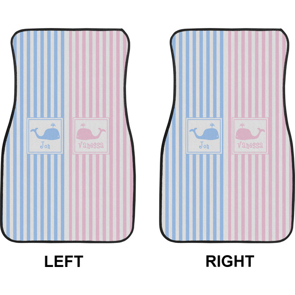 Striped w/ Whales Car Mat Front - Approval