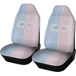 Striped w/ Whales Car Seat Covers (Set of Two) (Personalized)
