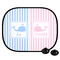 Striped w/ Whales Car Side Window Sun Shade (Personalized)