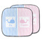 Striped w/ Whales Car Sun Shade - Two Piece (Personalized)