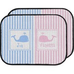 Striped w/ Whales Car Floor Mats (Back Seat) (Personalized)