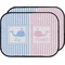 Striped w/ Whales Car Floor Mats (Back Seat) (Personalized)