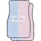 Striped w/ Whales Car Floor Mats (Front Seat) (Personalized)