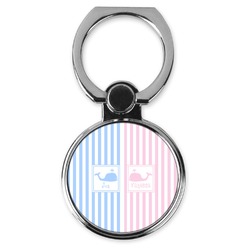 Striped w/ Whales Cell Phone Ring Stand & Holder (Personalized)