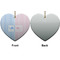 Striped w/ Whales Ceramic Flat Ornament - Heart Front & Back (APPROVAL)