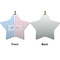 Striped w/ Whales Ceramic Flat Ornament - Star Front & Back (APPROVAL)