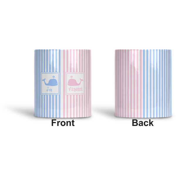 Striped w/ Whales Ceramic Pen Holder - Apvl