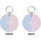 Striped w/ Whales Circle Keychain (Front + Back)