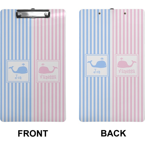 Striped w/ Whales Clipboard (Legal) (Front + Back)