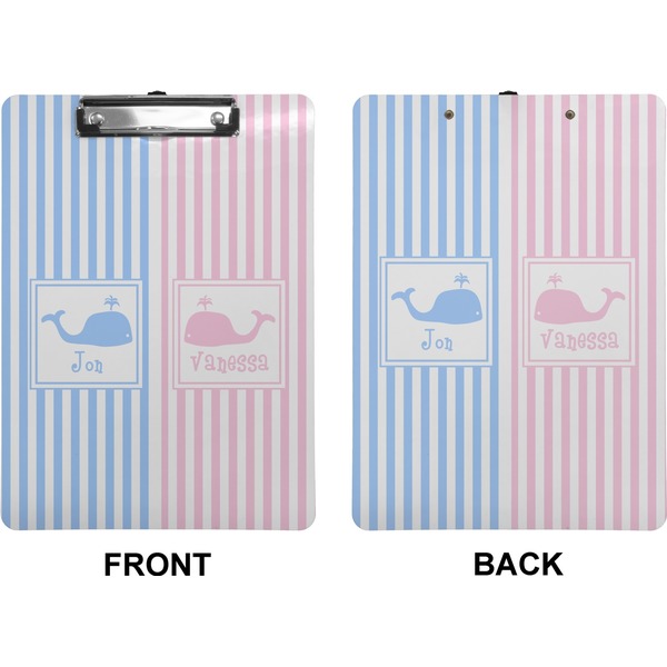 Striped w/ Whales Clipboard (Letter) (Front + Back)
