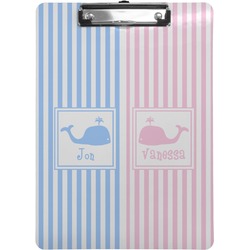Striped w/ Whales Clipboard (Personalized)