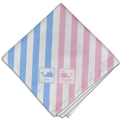 Striped w/ Whales Cloth Dinner Napkin - Single w/ Multiple Names