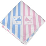 Striped w/ Whales Cloth Napkin w/ Multiple Names