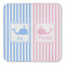 Striped w/ Whales Coaster Set - FRONT (one)