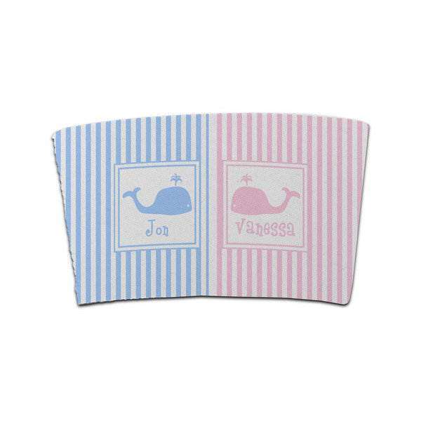 Custom Striped w/ Whales Coffee Cup Sleeve (Personalized)