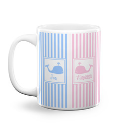 Striped w/ Whales Coffee Mug (Personalized)
