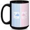 Striped w/ Whales Coffee Mug - 15 oz - Black Full