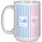 Striped w/ Whales Coffee Mug - 15 oz - White Full