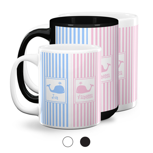 Striped w/ Whales Coffee Mugs Main