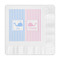 Striped w/ Whales Embossed Decorative Napkins (Personalized)