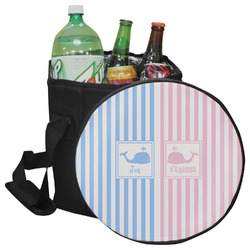 Striped w/ Whales Collapsible Cooler & Seat (Personalized)